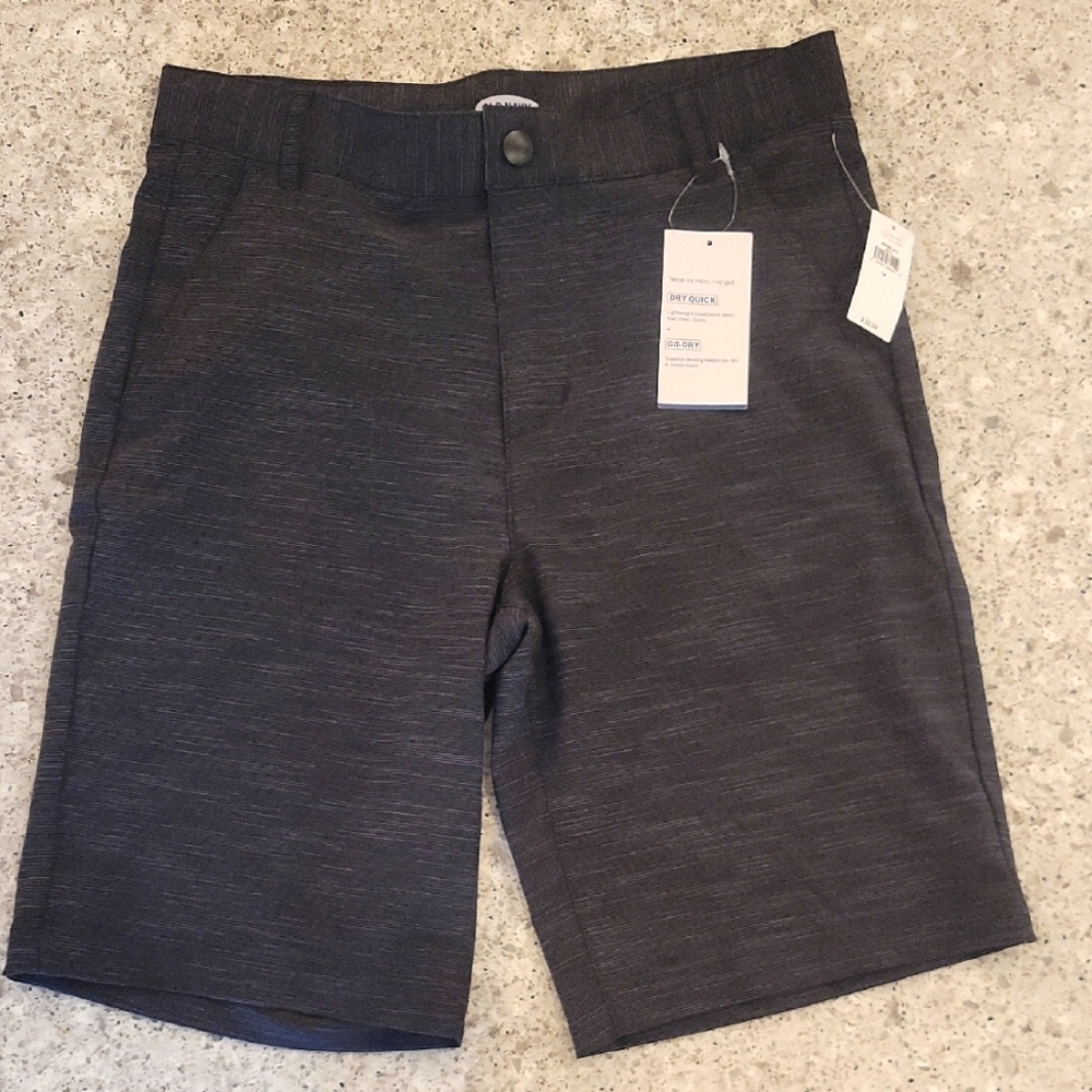 Old Navy Men's Black Shorts. Dry Quick. Go-dry Wicking Material. Size 14 Boys